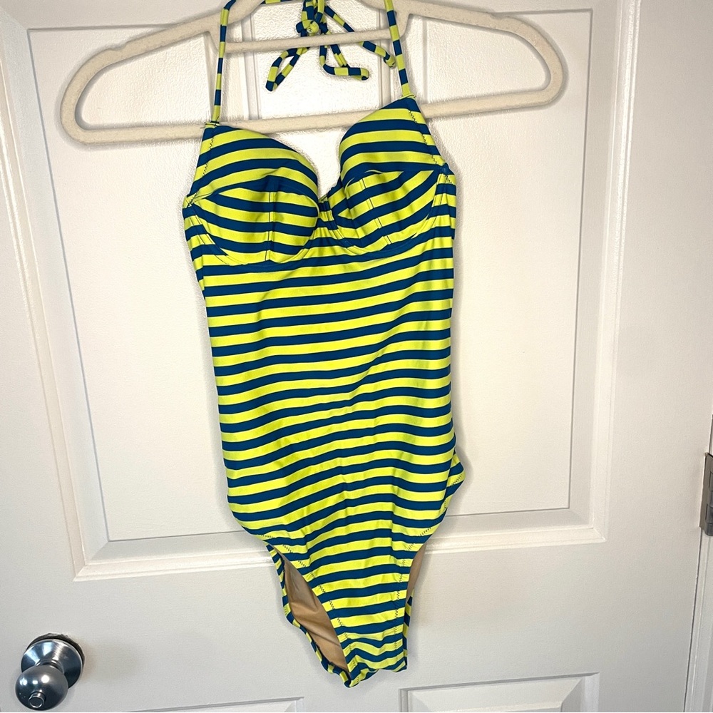 J Crew stripped one piece swimsuit